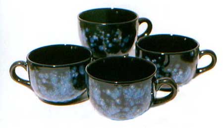 Crystal Glazed Chowder Mugs Black