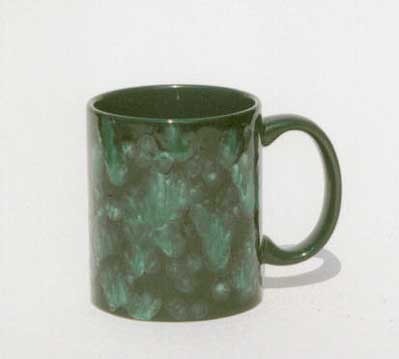 Crystal Glazed Coffee Mugs Green