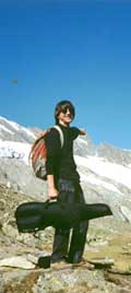 Ed crossing the Alps